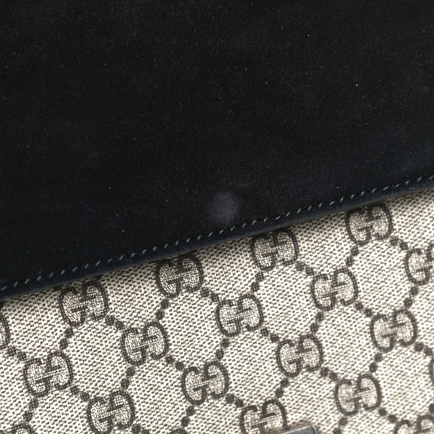 GG Supreme Monogram Medium Dionysus Shoulder Bag Black