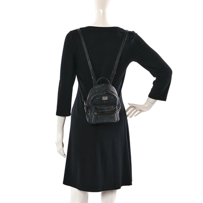 MCM Visetos Side Stud X-Mini Stark Bebe Boo Backpack Black 2 of 9