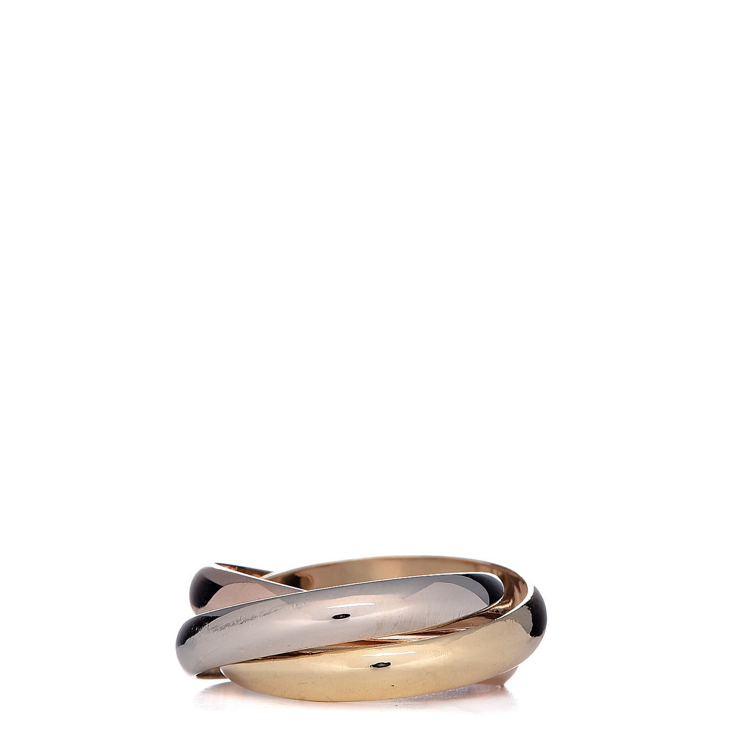 18K Pink Yellow White Gold Classic Les Must De Trinity Ring 54 6.75