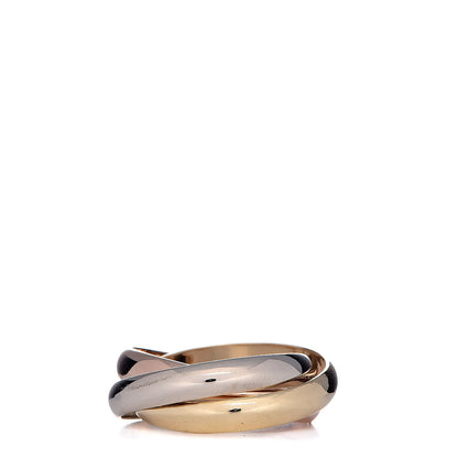 Cartier 18K Pink Yellow White Gold Classic Les Must De Trinity Ring 54 6.75 3 of 5