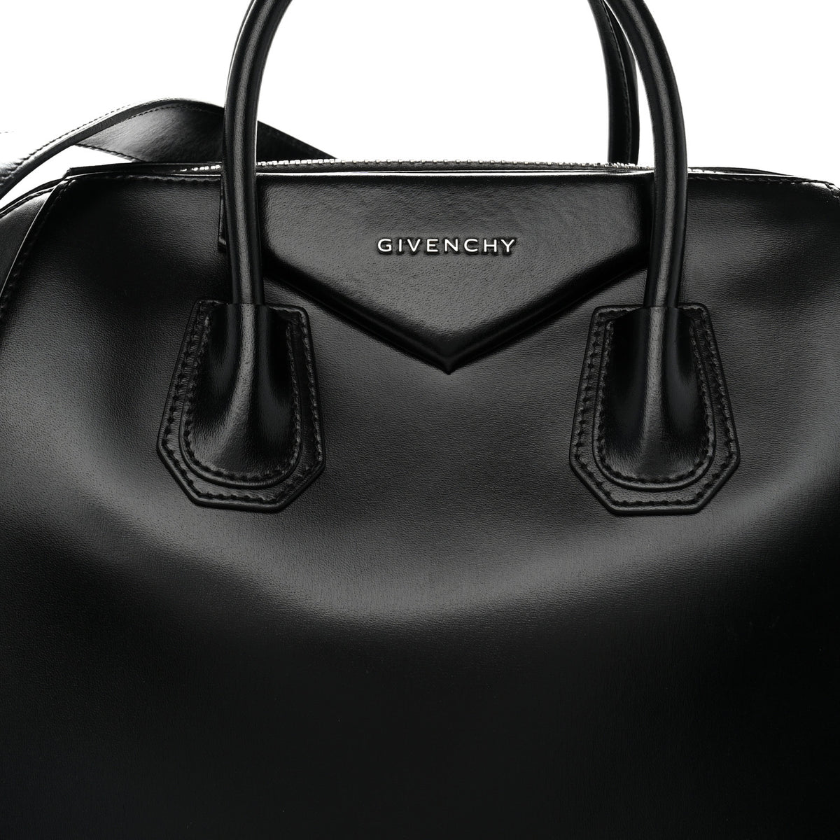 Shiny Lord Calfskin Large Antigona Black