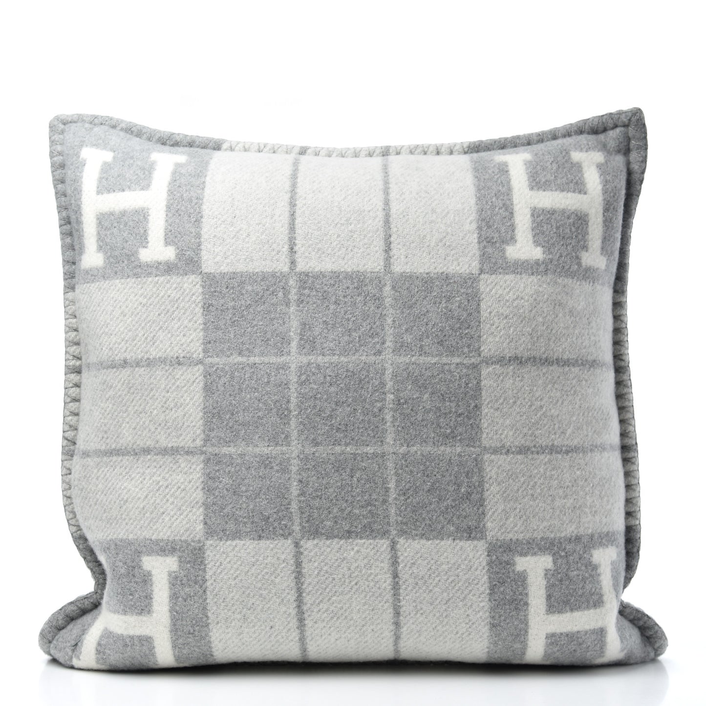 Wool Cashmere Avalon III Pillow PM Ecru Gris Clair