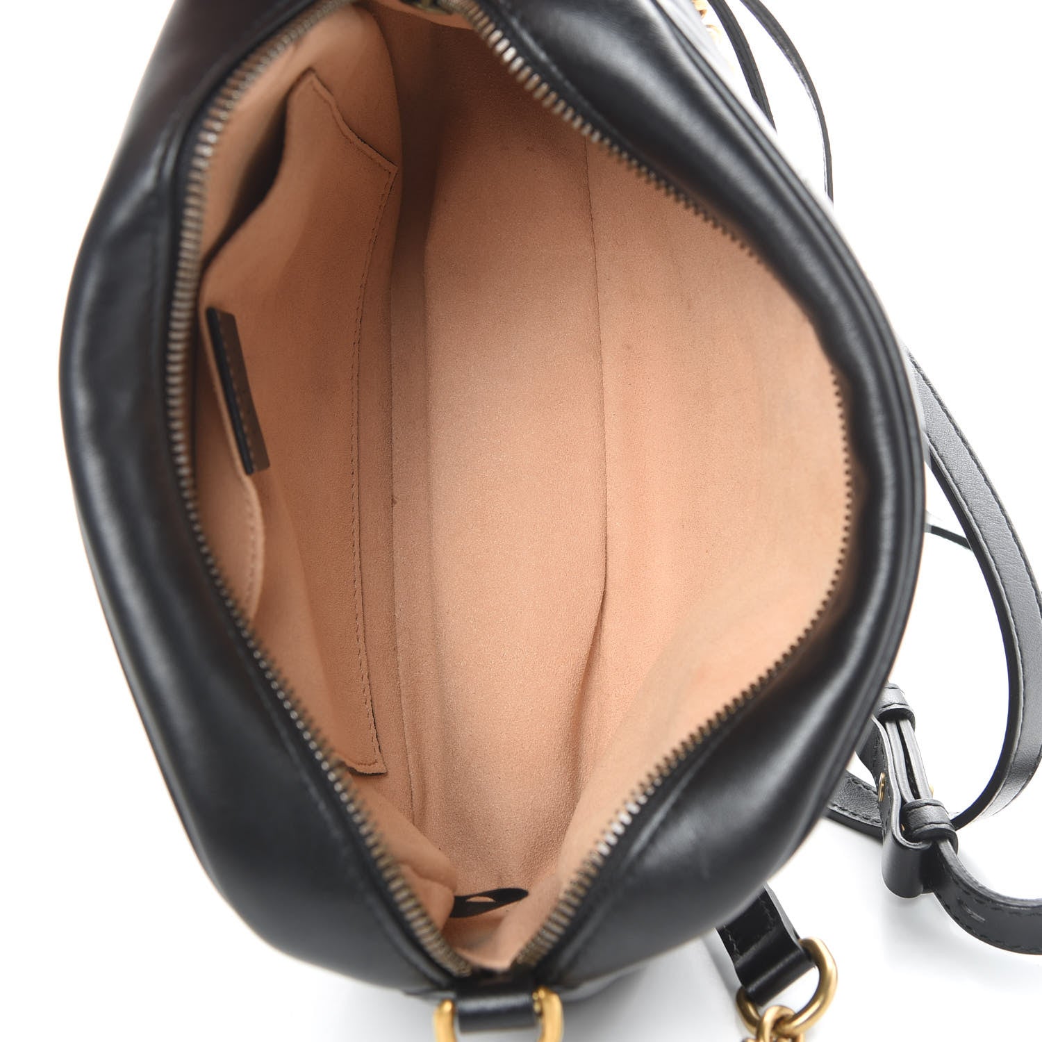 Gucci Calfskin Matelasse Small GG Marmont Chain Shoulder Bag Black 5 of 12
