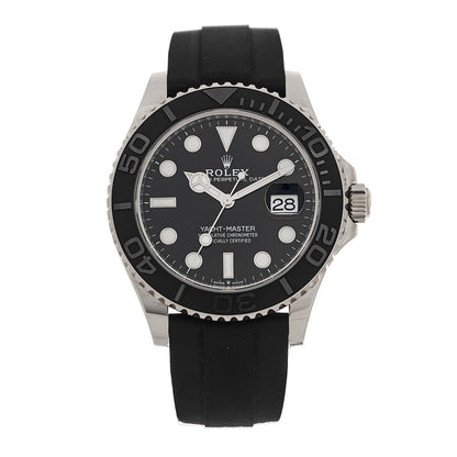 Rolex 18K White Gold Oysterflex 42mm Oyster Perpetual Date Yacht-Master Watch Black 226659 1 of 5