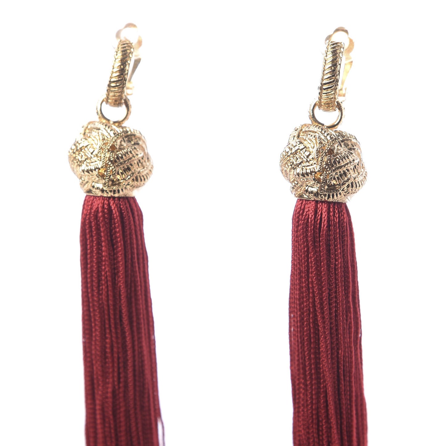 Metal Tassel Earrings Gold Rouge Dore