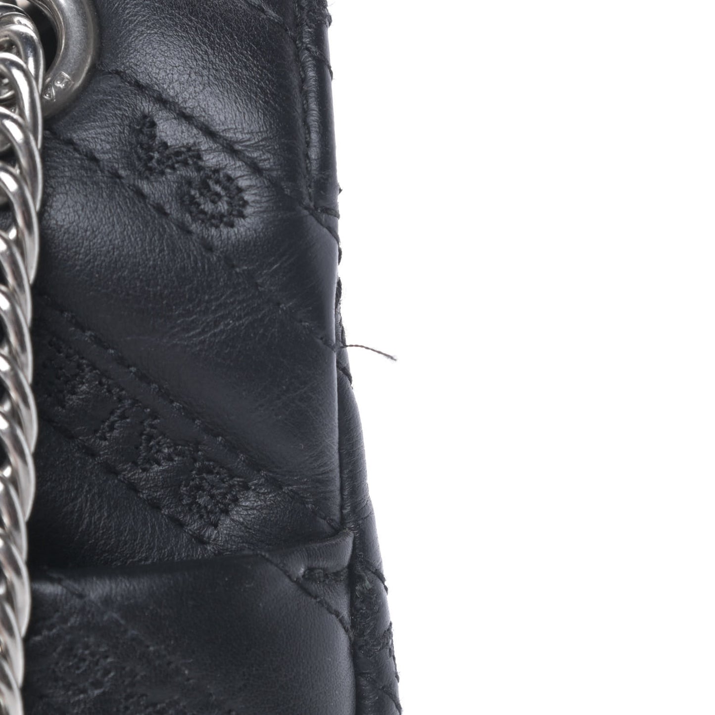 Calfskin Logo Matelasse Large BB Flap Chain Shoulder Bag Black