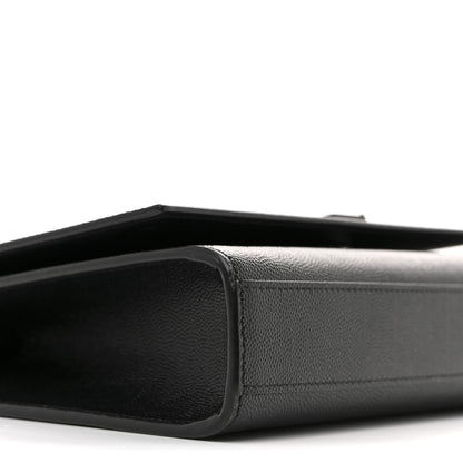 Saint Laurent Grain De Poudre Medium Classic Monogram Monochrome Kate Satchel Black 9 of 13