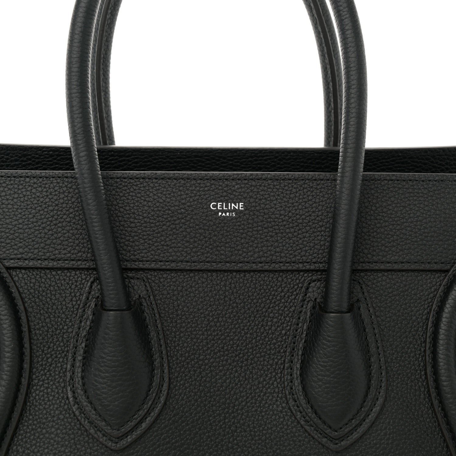 Celine Drummed Calfskin Micro Luggage Black 8 of 12