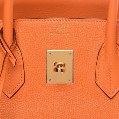 Hermes Taurillon Clemence Birkin 35 Orange 19 of 41
