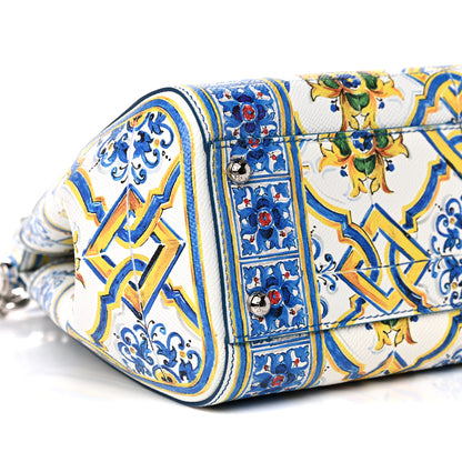 Dolce & Gabbana Dauphine Majolica Print Medium Miss Sicily Satchel Multicolor 7 of 13