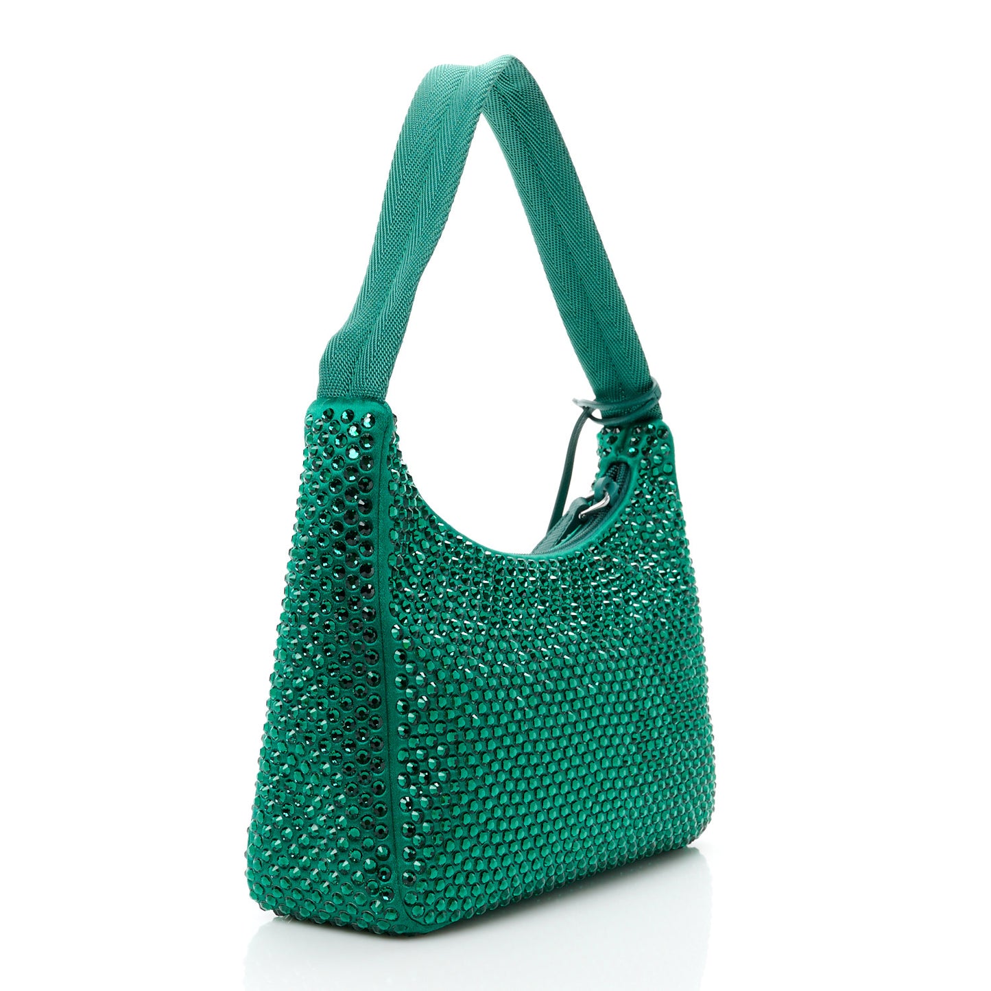 Satin Crystal Mini Re-Edition 2000 Bag Mango