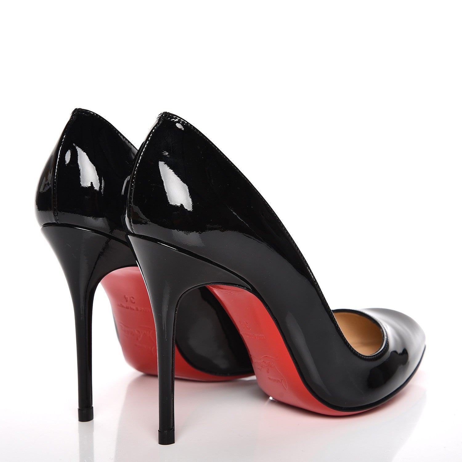 Christian Louboutin Patent Corneille 100 Pumps 34 Black 3 of 9