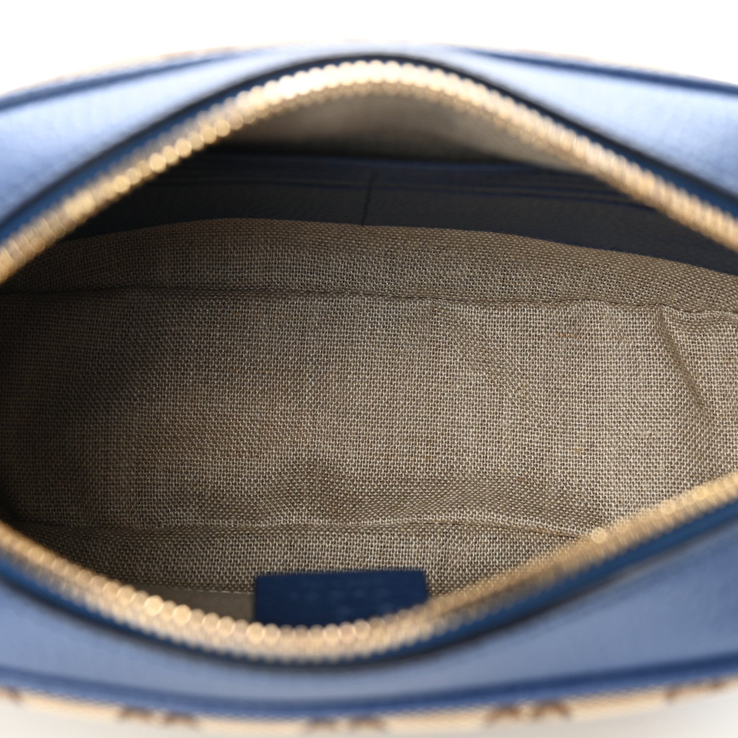 Gucci Monogram Dollar Calfskin Mini Bree Messenger Bag Beige Ebony Caspian 4 of 8