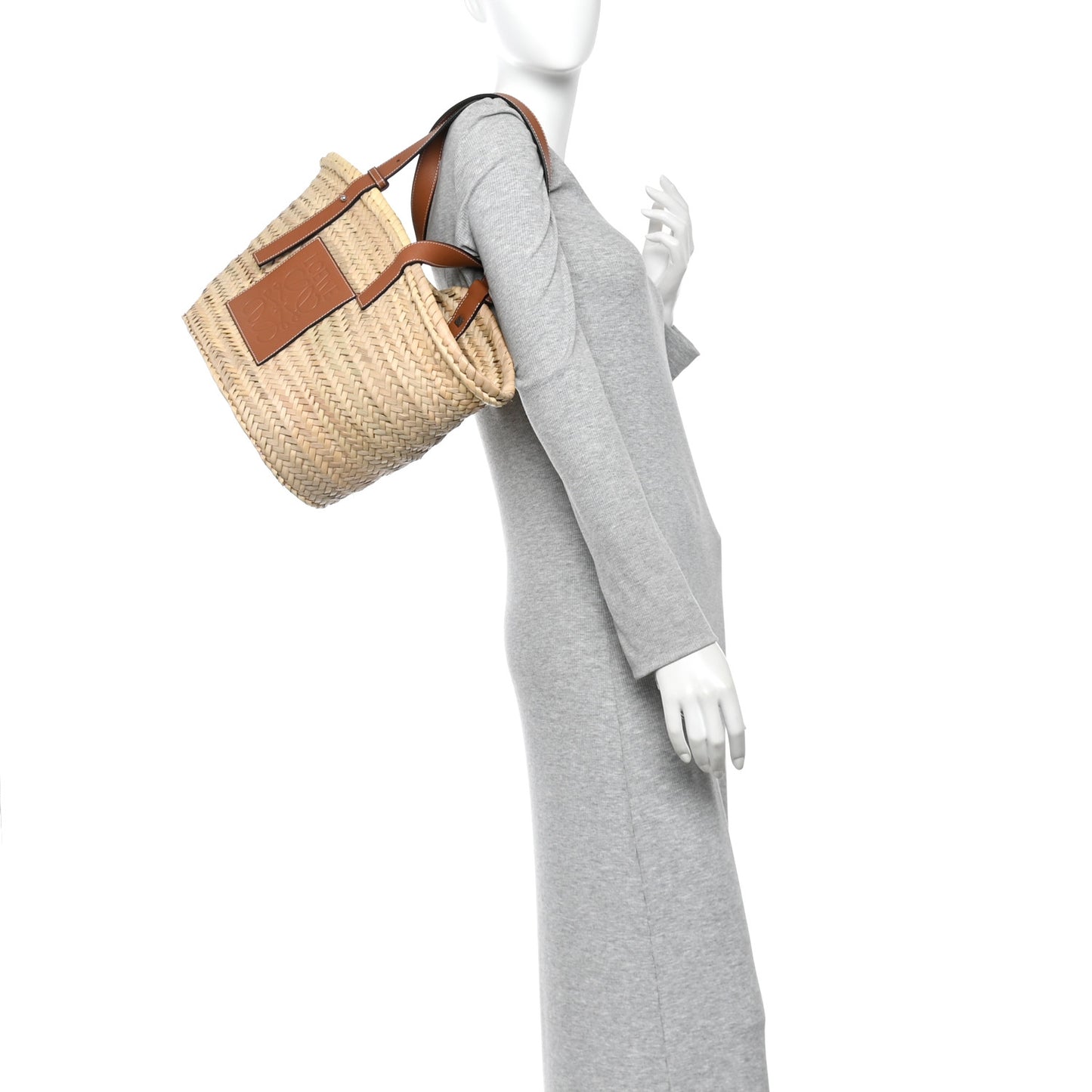 Raffia Large Basket Tote Bag Natural Tan