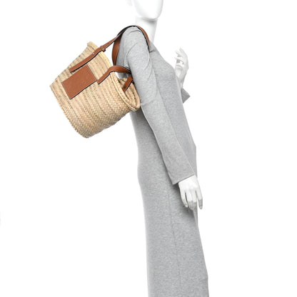 Loewe Raffia Large Basket Tote Bag Natural Tan 2 of 9