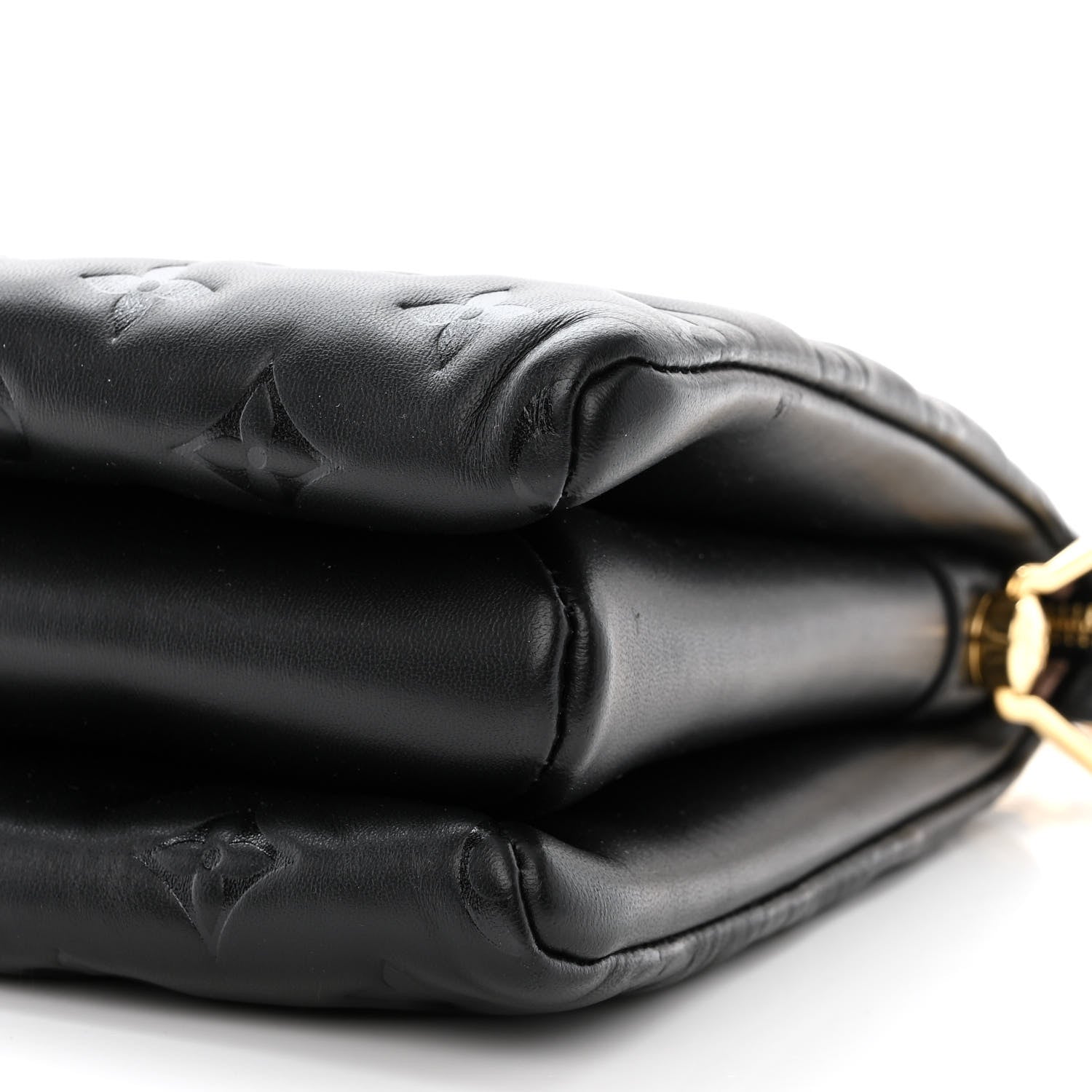Louis Vuitton Lambskin Embossed Monogram Coussin PM Black 11 of 12