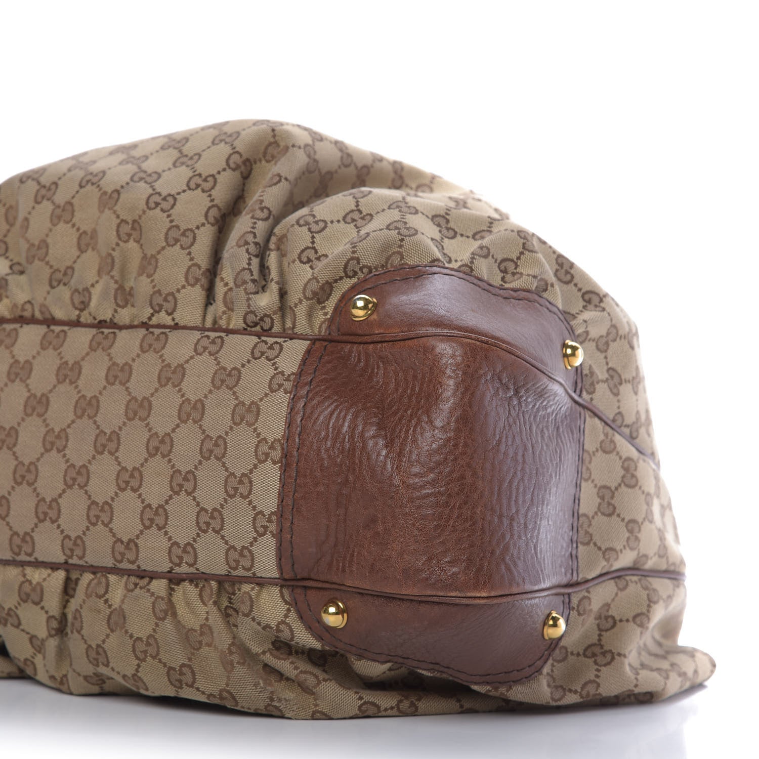 Gucci Monogram Large Jockey Hobo Brown 7 of 9