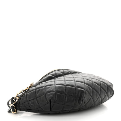 Chanel Calfskin Quilted Banane Waist Bag Fanny Pack Black 4 of 11