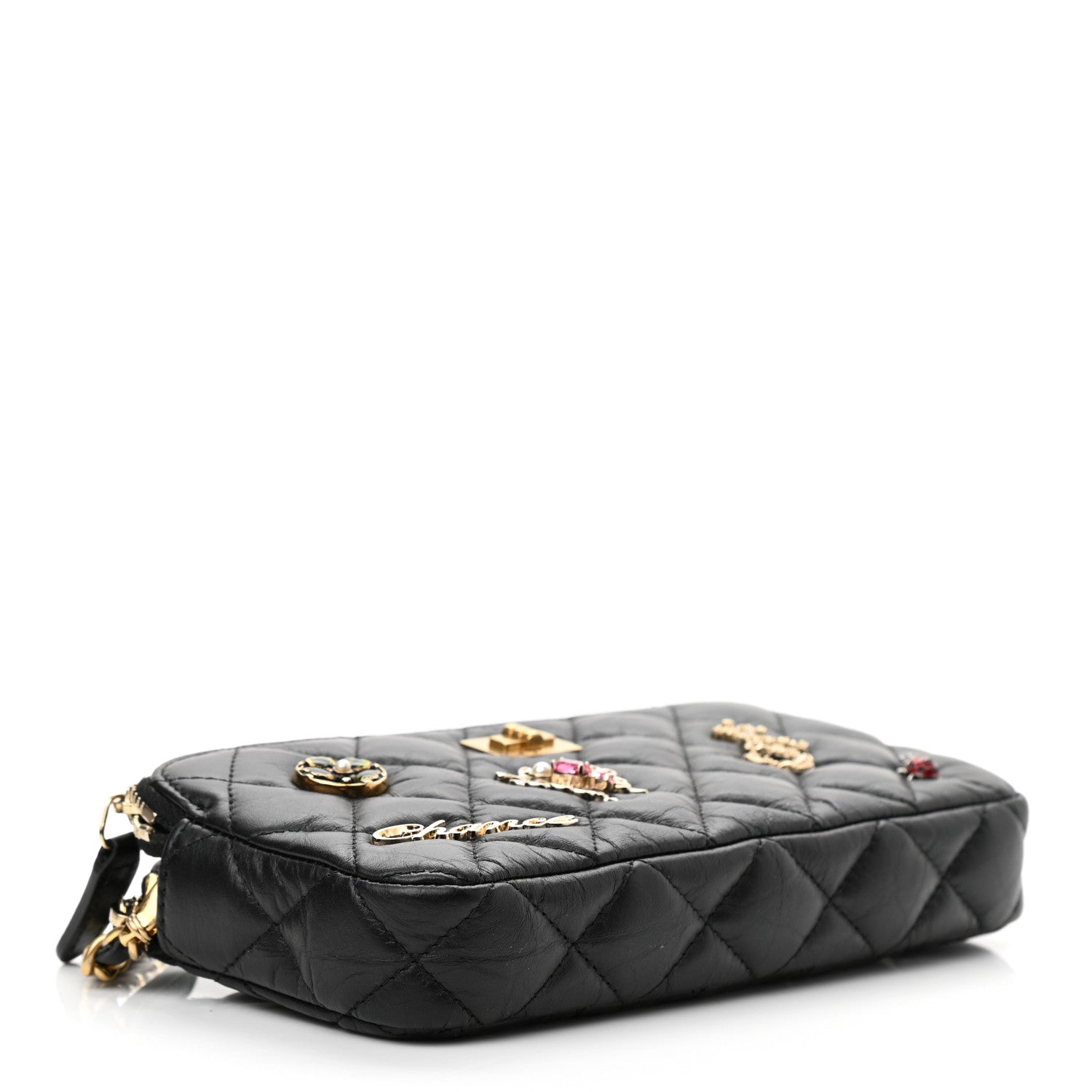 Chanel Aged Calfskin Lucky Charms 2.55 Reissue Small Clutch With Chain Black 4 of 12
