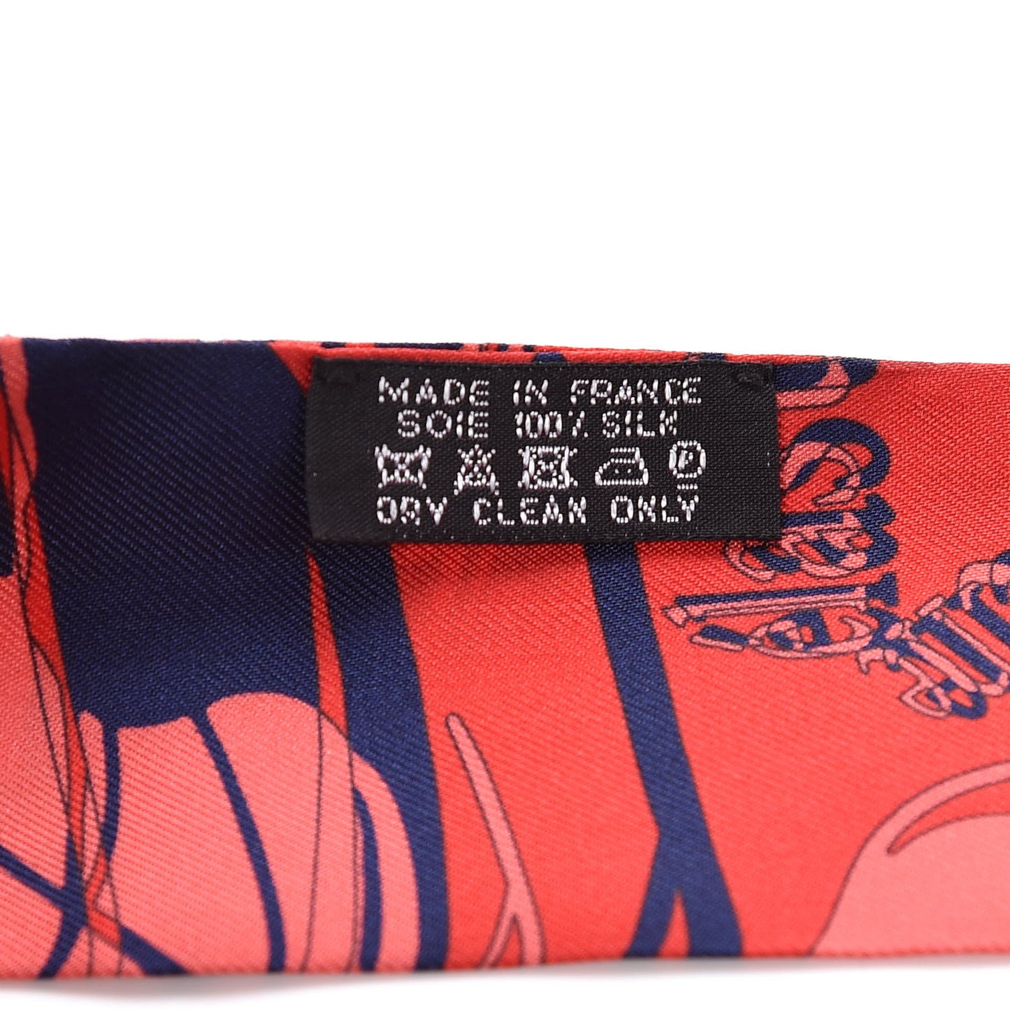 Silk Caleche Mors Et Bouteilles Twilly Rouge Marine Beige