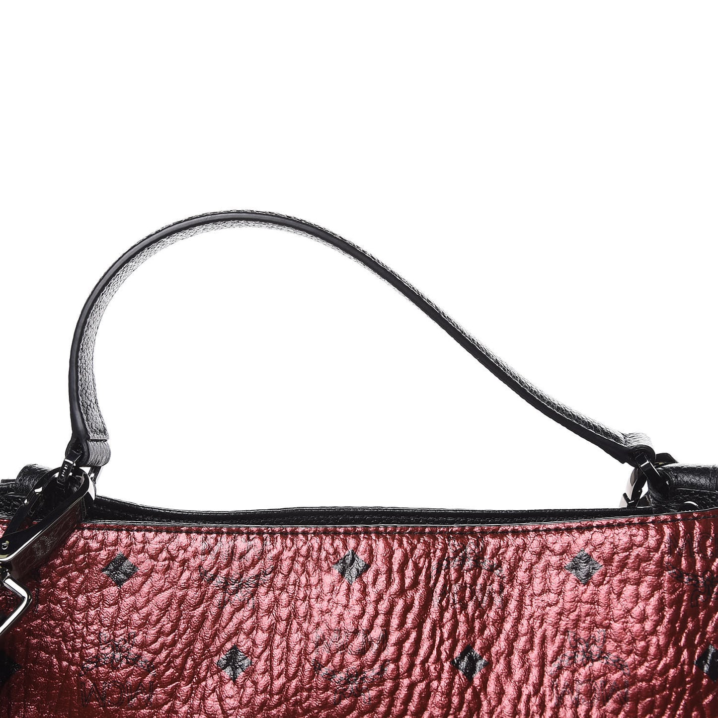 Metallic Visetos Small Corina Shoulder Bag Scooter Red