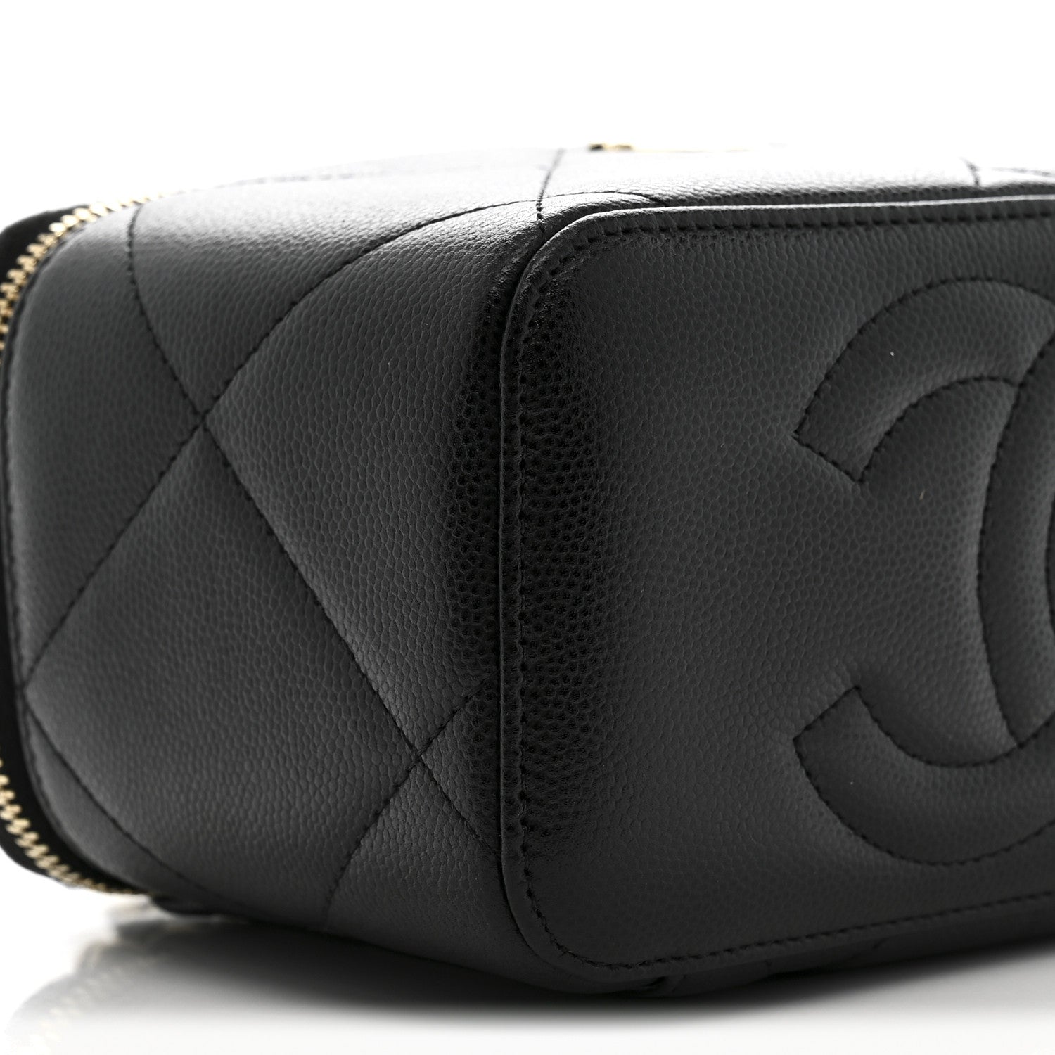 Chanel Caviar Quilted Top Handle Long Vanity Black 9 of 11