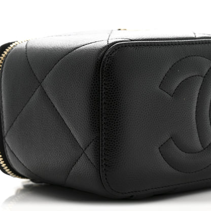 Chanel Caviar Quilted Top Handle Long Vanity Black 9 of 11