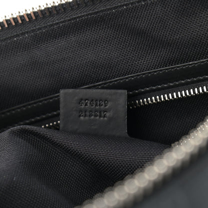 Gucci Soft GG Supreme Monogram Appia Calfskin Web East West Messenger Bag Black Grey 6 of 8