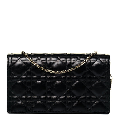 Christian Dior Lambskin Cannage Lady Dior Pouch Black 1 of 10