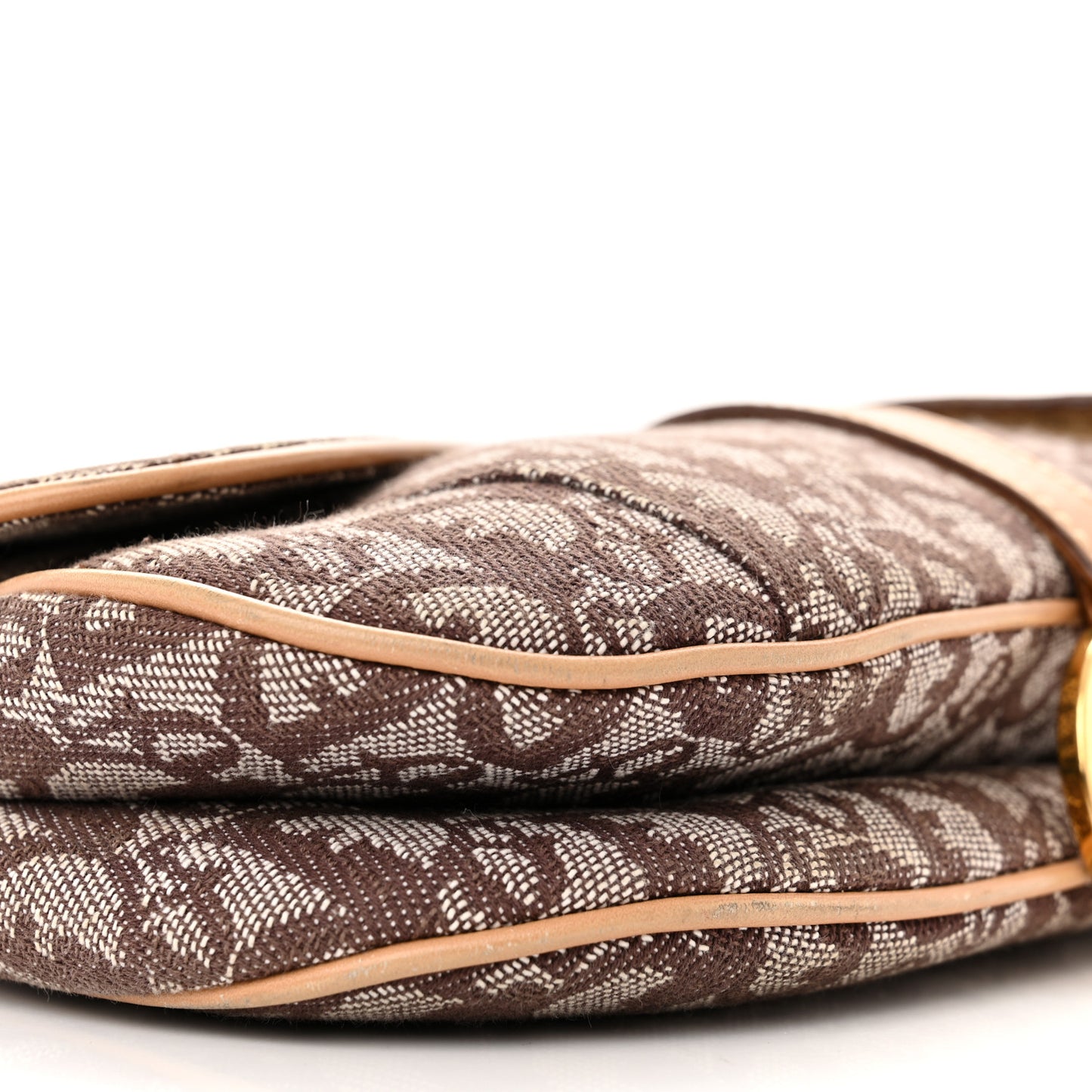 Monogram Double Saddle Bag Brown