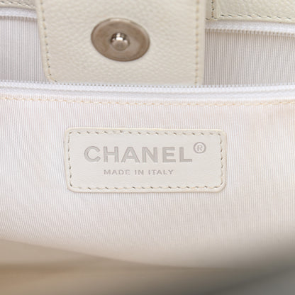 Chanel Calfskin Cerf Executive Shopper Tote White 8 of 18