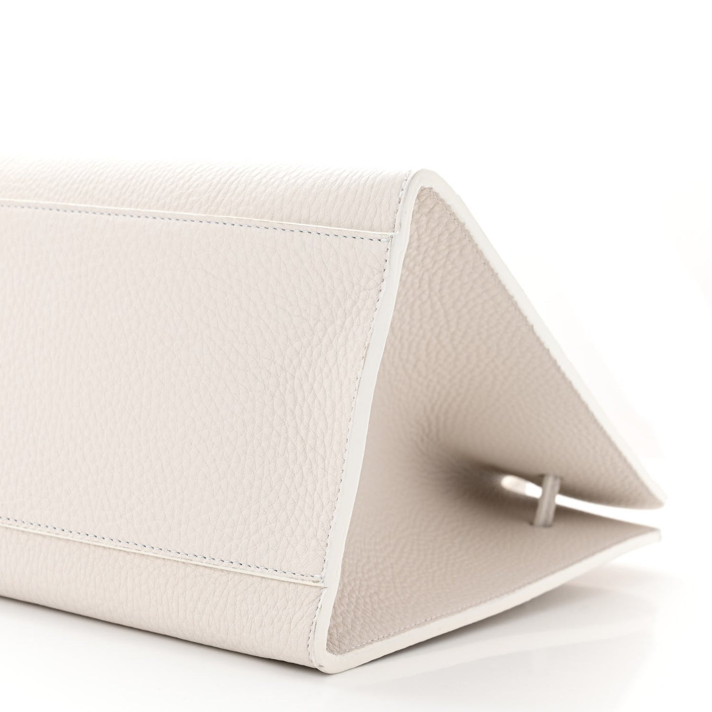 Tumbled Calfskin Sun Bag White