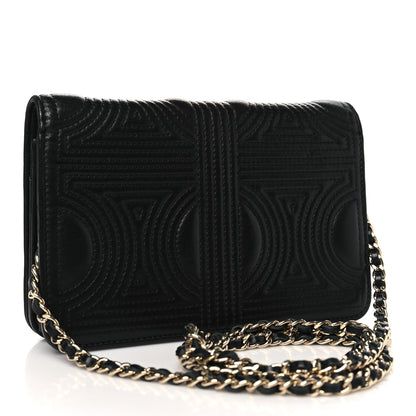 Chanel Lambskin Quilted Korean Garden Wallet On Chain WOC Black 3 of 11