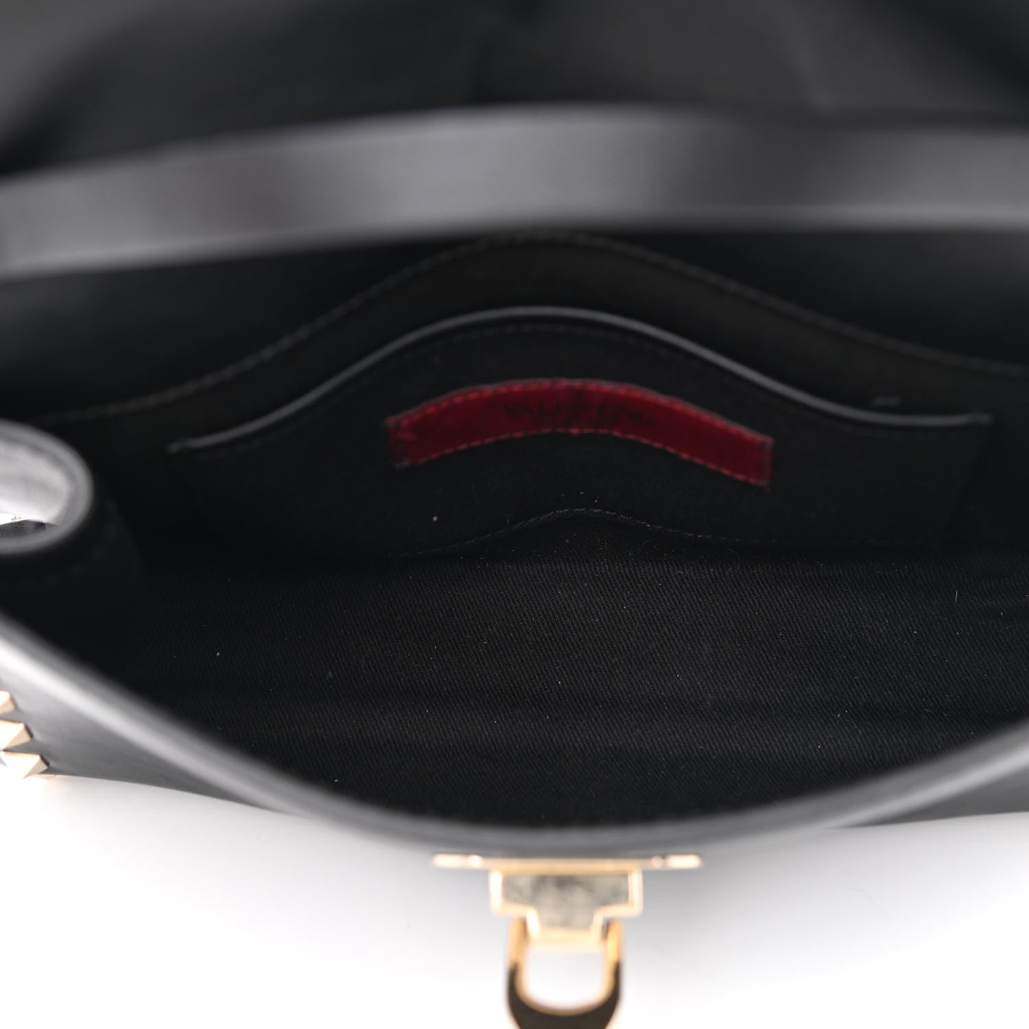 Valentino Garavani Vitello Medium Rockstud Flip Lock Crossbody Bag Black 5 of 9