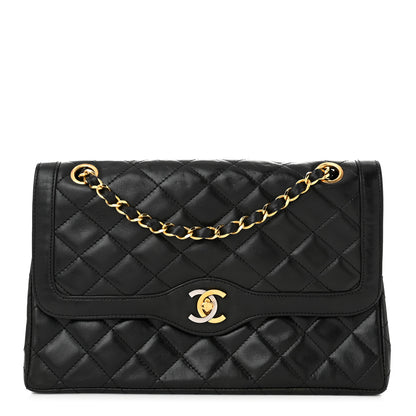 Chanel Lambskin Quilted Medium Double Flap Black 1 of 10