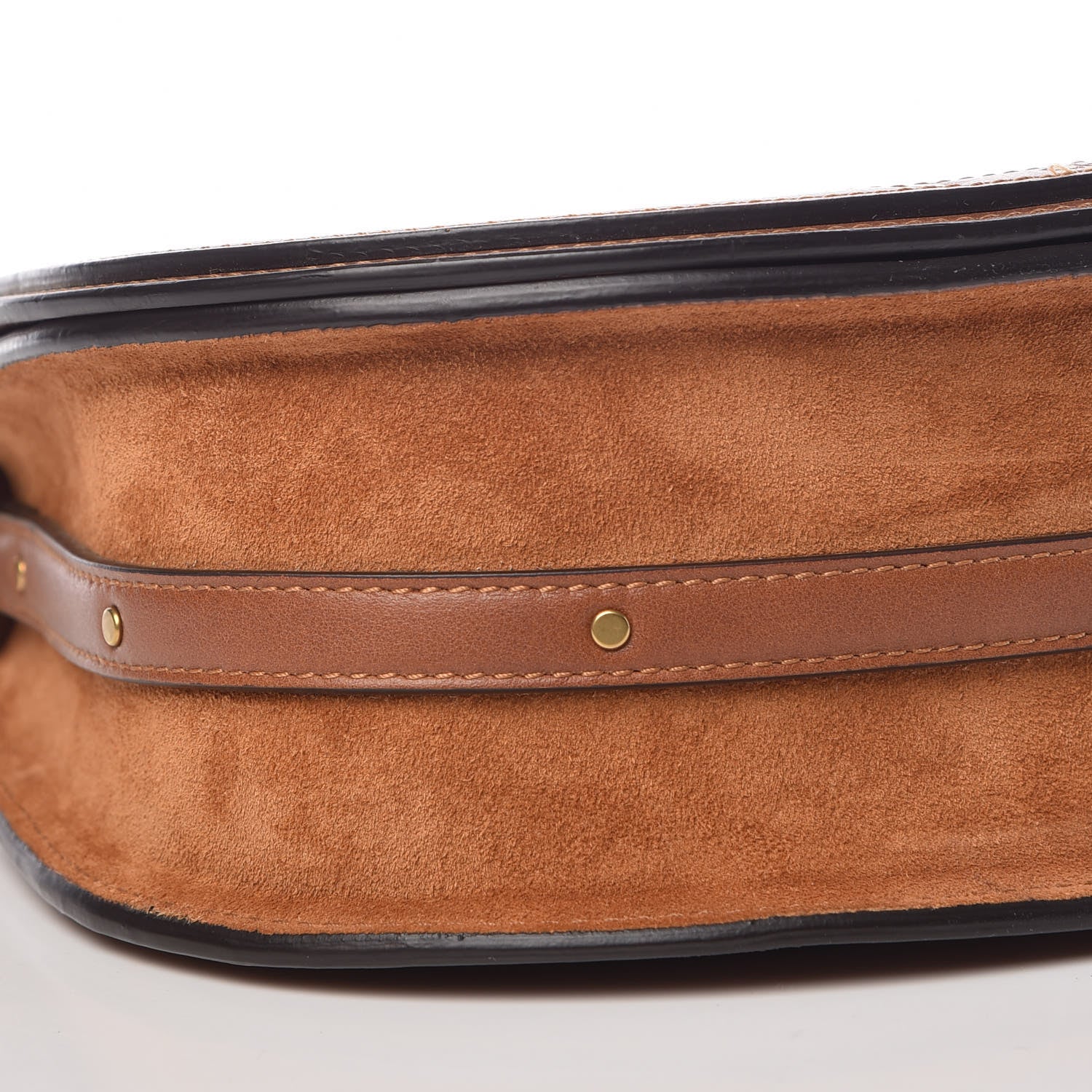 Chloe Calfskin Suede Medium Nile Bracelet Bag Caramel 10 of 11