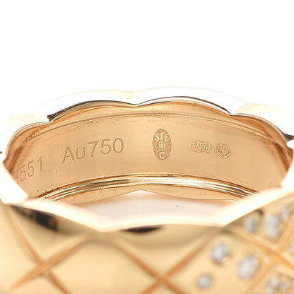 Chanel 18K Yellow Gold Diamond Small Coco Crush Ring 51 5.75 6 of 7