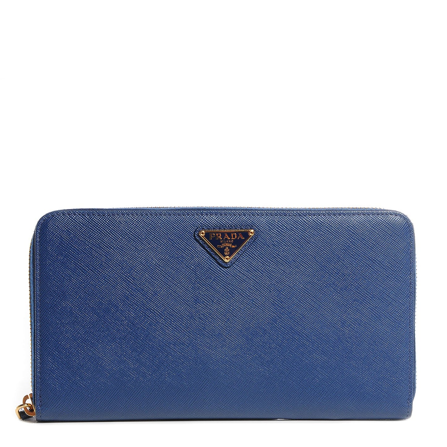 Saffiano Metal Zip Around Organizer Wallet Bleuette