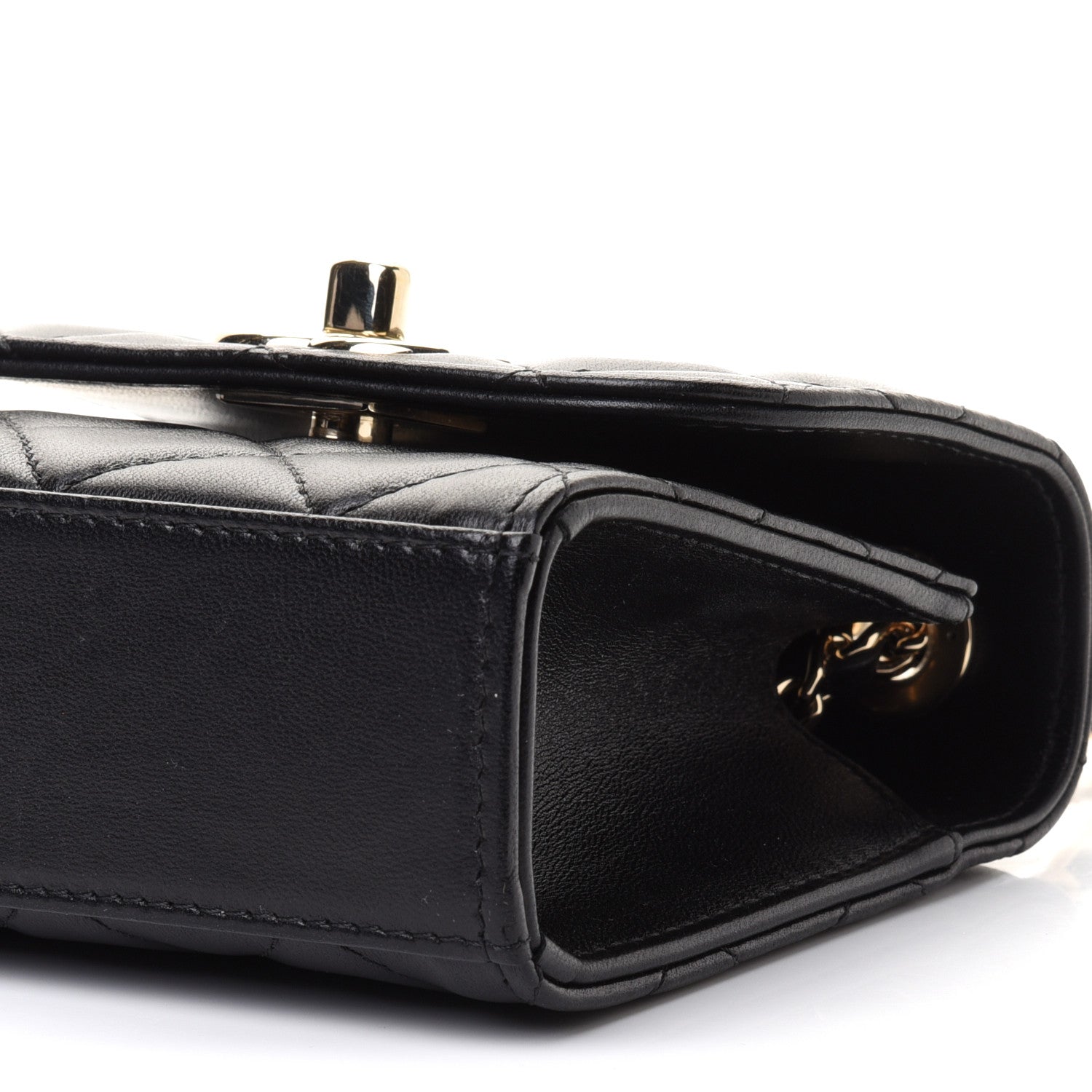 Chanel Lambskin Quilted Mini Trendy CC Chain Wallet Black 8 of 9