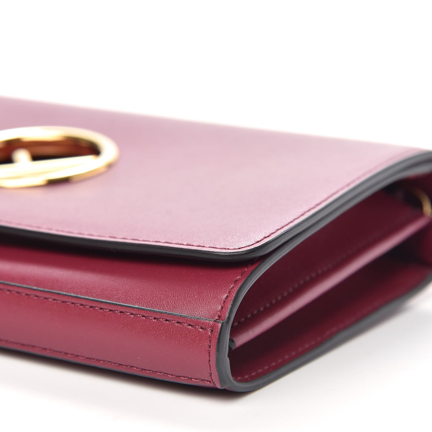 Vitello Liberty Lucido F is Fendi Wallet on Chain Black Cherry