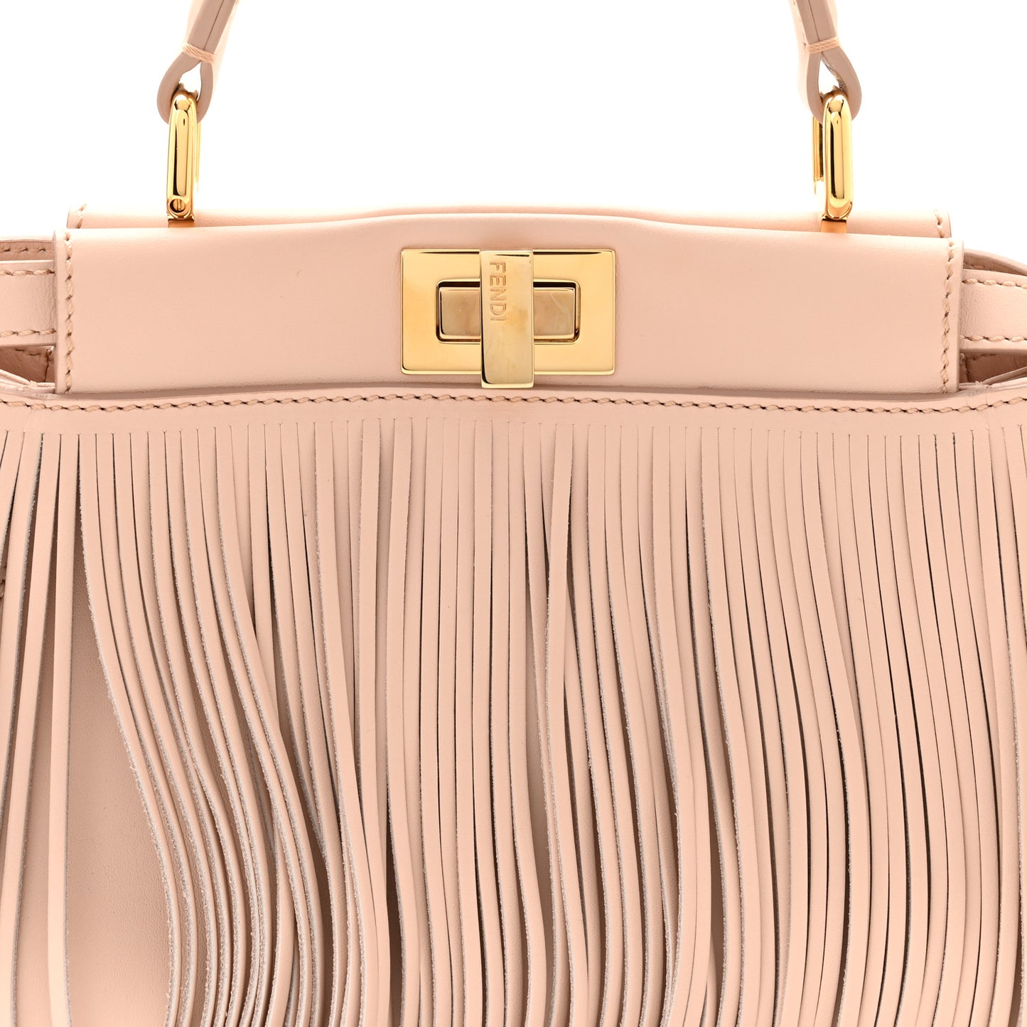 Nappa Fringe Mini Peekaboo Rosa Quarzo