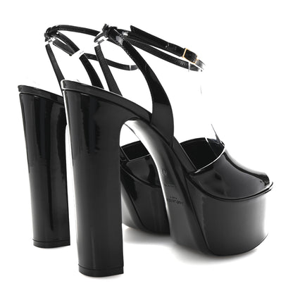 Saint Laurent Patent Jodie 95 Platform Sandals 40 Black 5 of 10