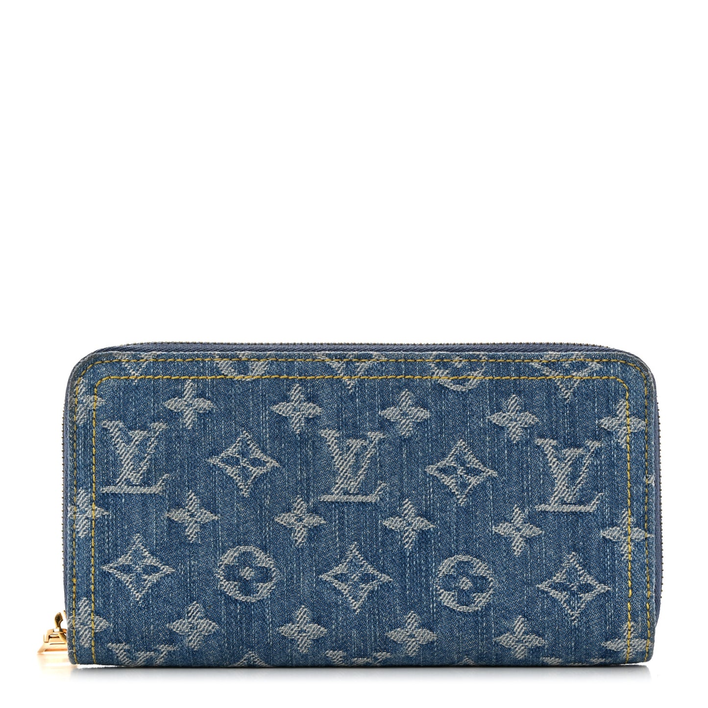 Monogram Denim Zippy Wallet NM Blue