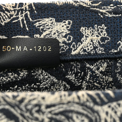 Christian Dior Canvas Embroidered Medium Dioriviera Toile De Jouy Reverse Book Tote Blue 7 of 10