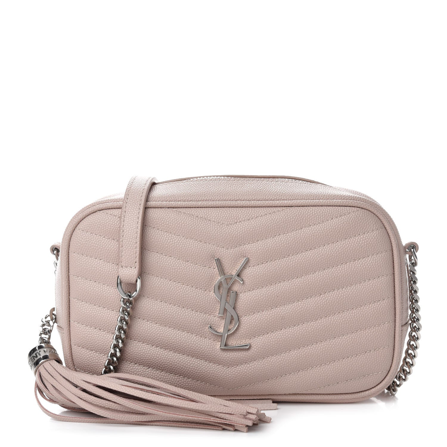Saint Laurent Grain De Poudre Matelasse Monogram Mini Lou Camera Bag Marble Pink 1 of 10