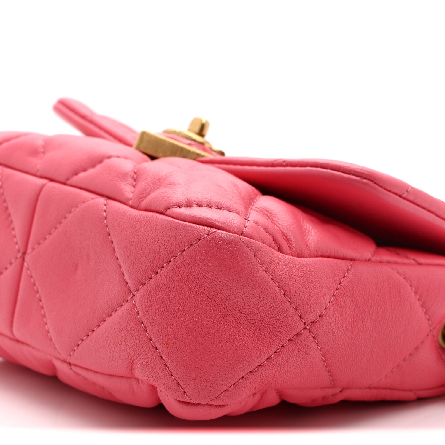 Chanel Lambskin Plexiglass Quilted Coco Love Mini Flap Pink 10 of 10