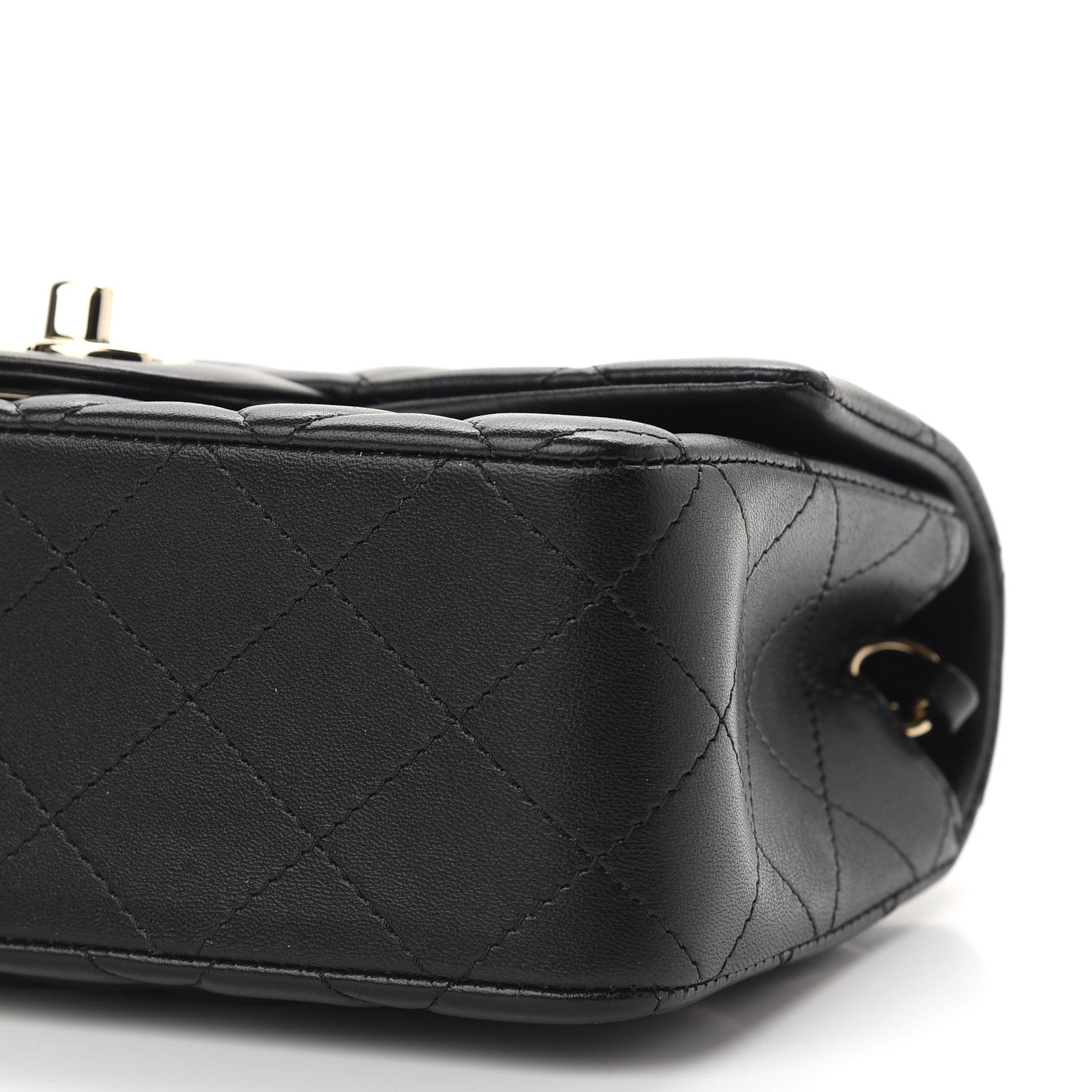 Chanel Lambskin Quilted Mini Rectangular Flap Black 9 of 9