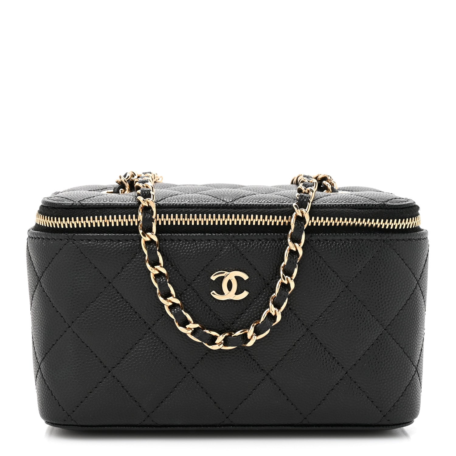 Chanel Caviar Quilted Small Vanity Case With Chain Black 1 of 10
