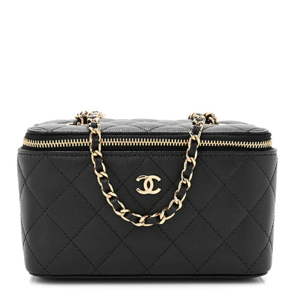 Chanel Caviar Quilted Small Vanity Case With Chain Black 1 of 10