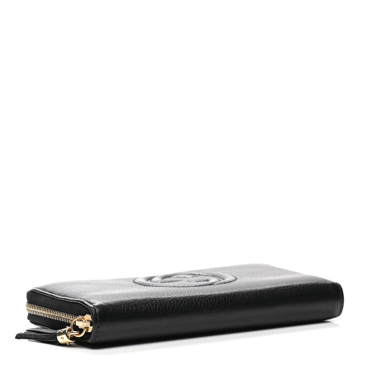 Gucci Pebbled Calfskin Soho Zip Around Wallet Black 4 of 8
